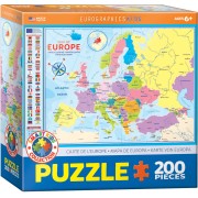 Map of Europe Pussel 200 bitar